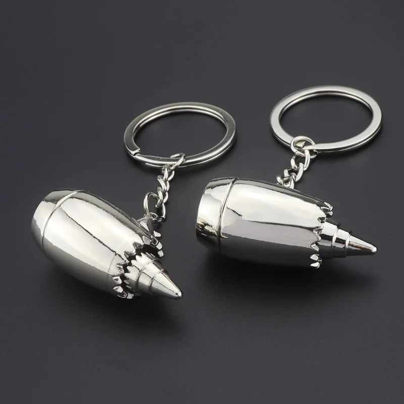 MKENDN New Design Metal Plane Engine Keychains Mini Jet Engine Keyrings Gifts Custom LOGO