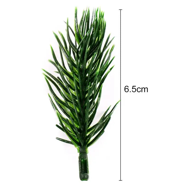 100Pcs Christmas Tree Ornament Mini Artificial Pine Needles Garland Pine Pick Party Supplies For Christmas Simulation Plants