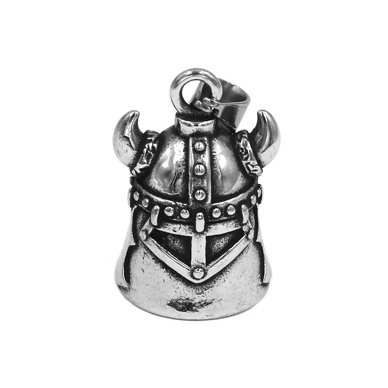 Punk Vikings Helm Glocke Anhänger Edelstahl Schmuck Mode Nordischen Viking Biker Männer Anhänger Weihnachten Geschenk SWP0617A