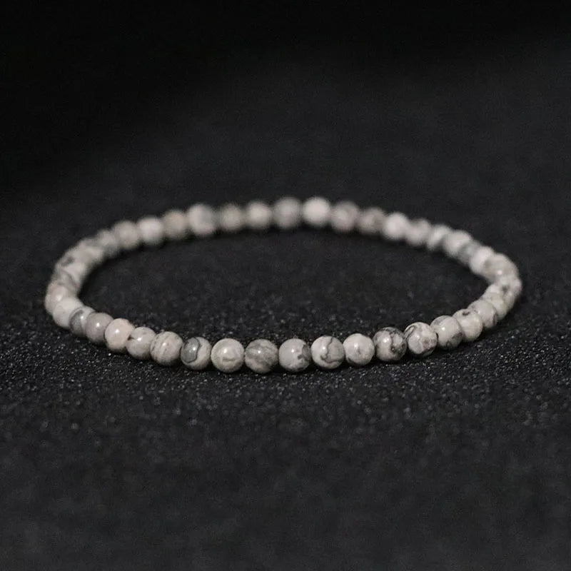 Bracelet en petites pierres de 4 mm pour femmes et hommes, haute qualité, carte, lave, yeux de tigre, perles, bracelet, breloque de yoga, accessoires, bijoux