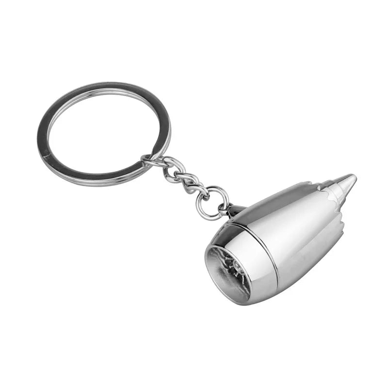 MKENDN New Design Metal Plane Engine Keychains Mini Jet Engine Keyrings Gifts Custom LOGO