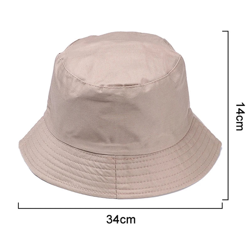 Chapeau de seau pliable d'été en coton unisexe pour femmes, chapeau de protection solaire d'extérieur, casquette de chasse de pêche de couleur pure, chapeau de bassin pour hommes, casquette de plage