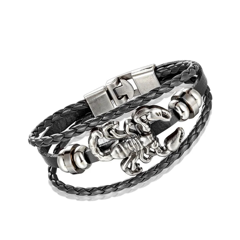 2023 Newest Design Fashion Multi-layer Leather Bracelet Men Vintage Punk Anchor Bracelets Women Nautical Jewelry Preferred Gift