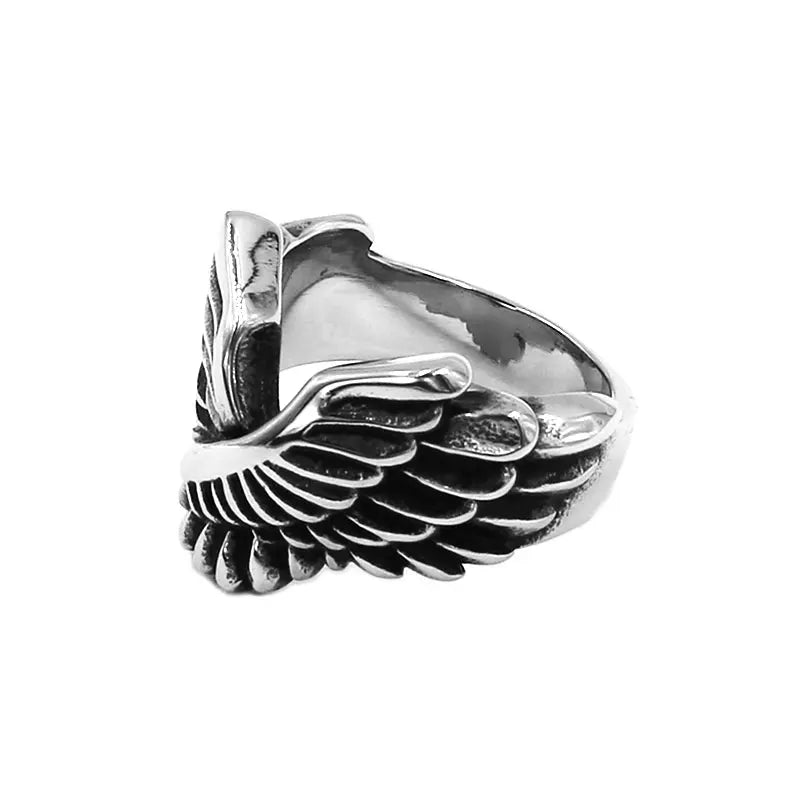 Classic Eagle Wings Ring Stainless Steel Jewelry Animal Eagle Biker Mens Women Ring Wholesale SWR0972A