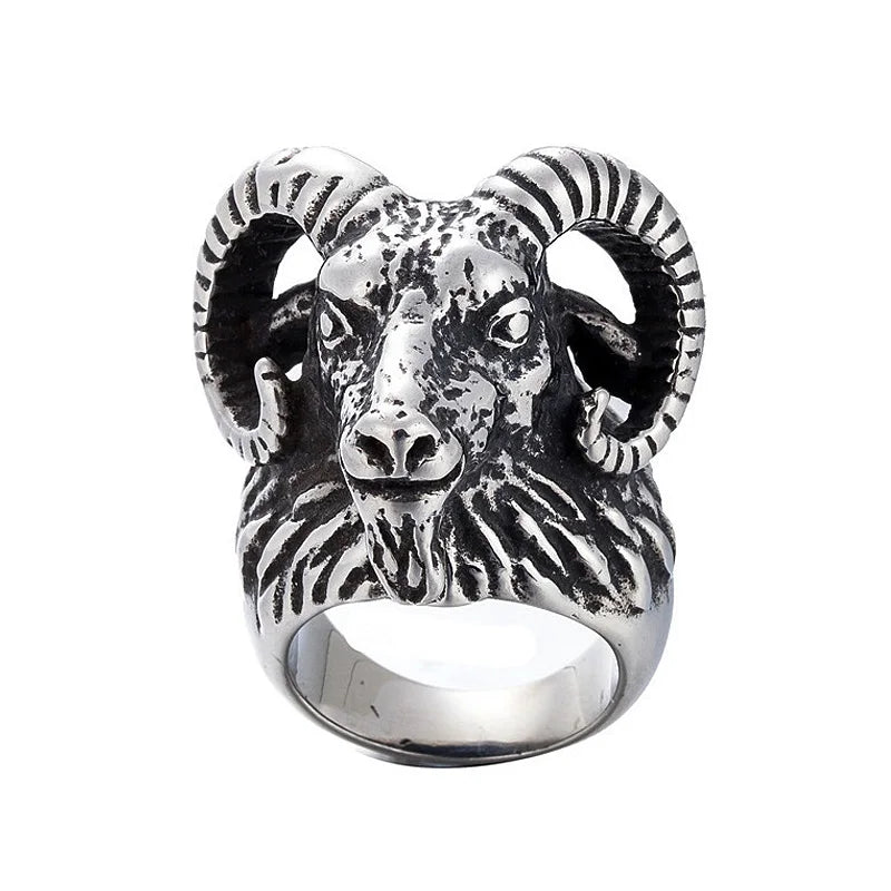 Personality Animal Dragon Elephant Lion Tiger Wolf Rings for Men Stainless Steel Cool Biker Ring Fashion Jewelry Accessories