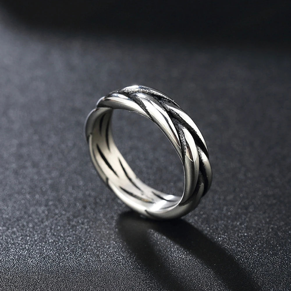 Korean Fashion Simple Men Women Ring Jewelry Punk Hip Hop Stainless Steel Celtics Knot Ring Men's Jewelry Gift Wholesale