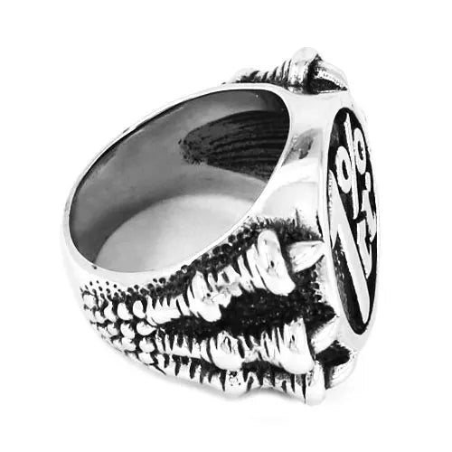 Eagle Claws One Percent Ring Stainless Steel Ring Jewelry Fashion Punk 1% ER Biker Men Ring Gift SWR0459