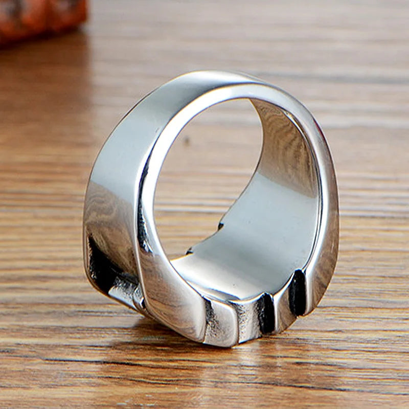 Anillo TCB de metal pesado para hombre, anillo de acero inoxidable para motociclista, anillo moderno para cuidar los negocios, joyería punk para hombre, el mejor regalo para fiestas