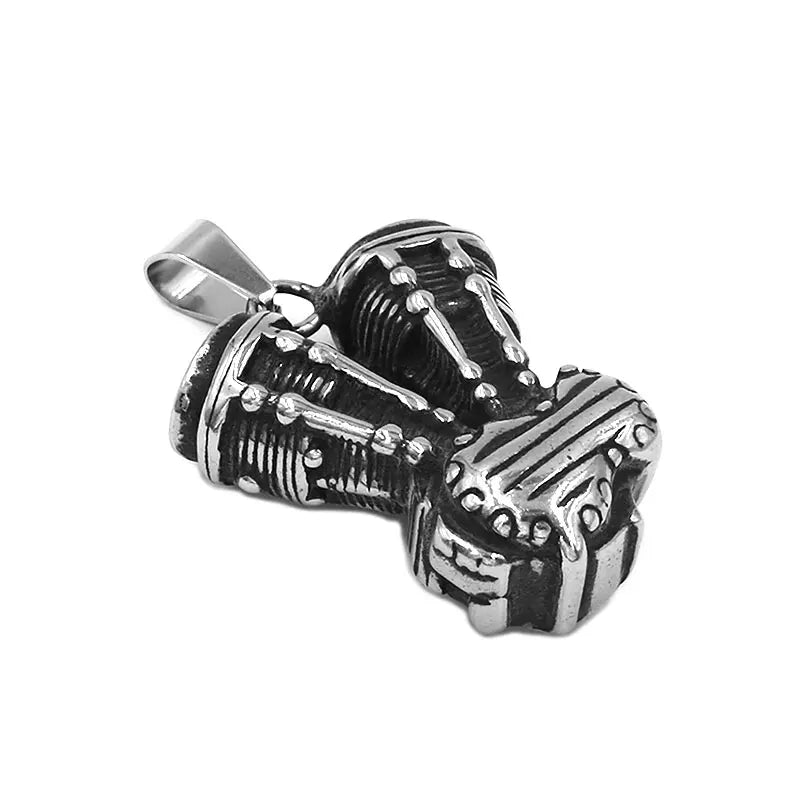 Motorrad-Motor-Anhänger Edelstahl Halskette Biker Herren Schmuck SWP0518A