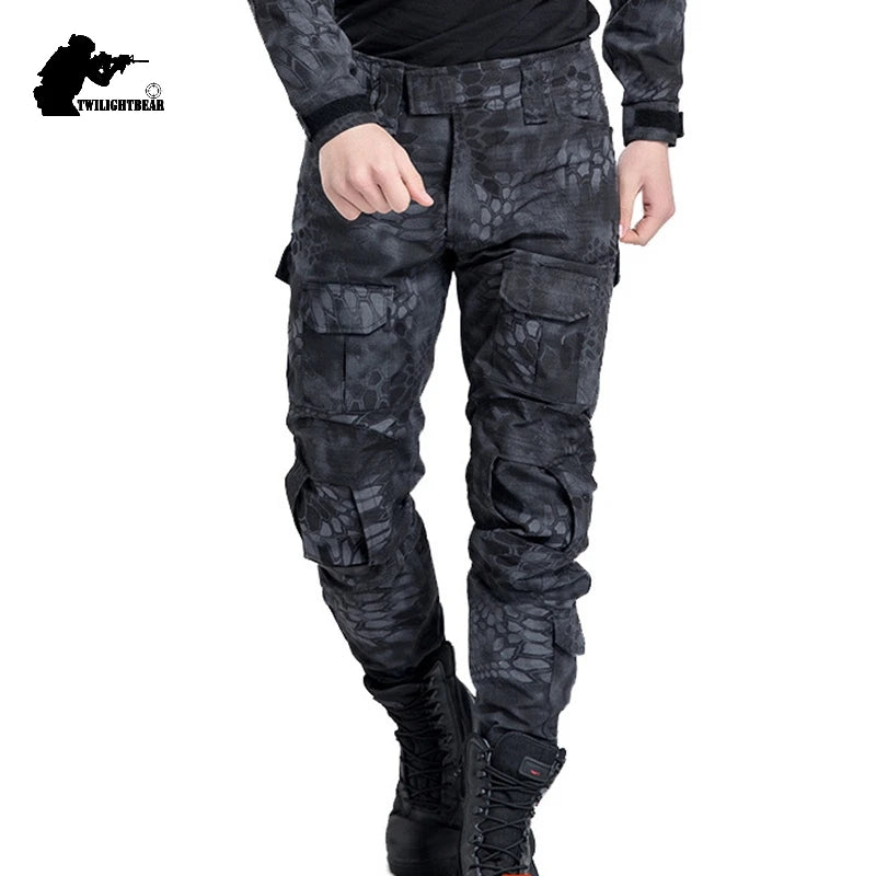 Military Pants Army Camouflage Tactical Pants High Quality Multi Pocket Cargo Pant Men Clothing Printball Trousers TFG3