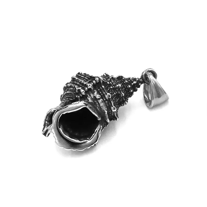 Fashion Conch Pendant Stainless Steel Jewelry Shell Biker Mens Women Gift SWP0584A