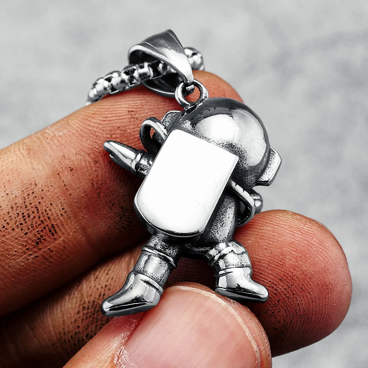 Dab Astronaut Necklaces Stainless Steel Men Swag Hip Hop Rap Pendant Chain Party for Friend Couples Jewelry Gift Dropshipping