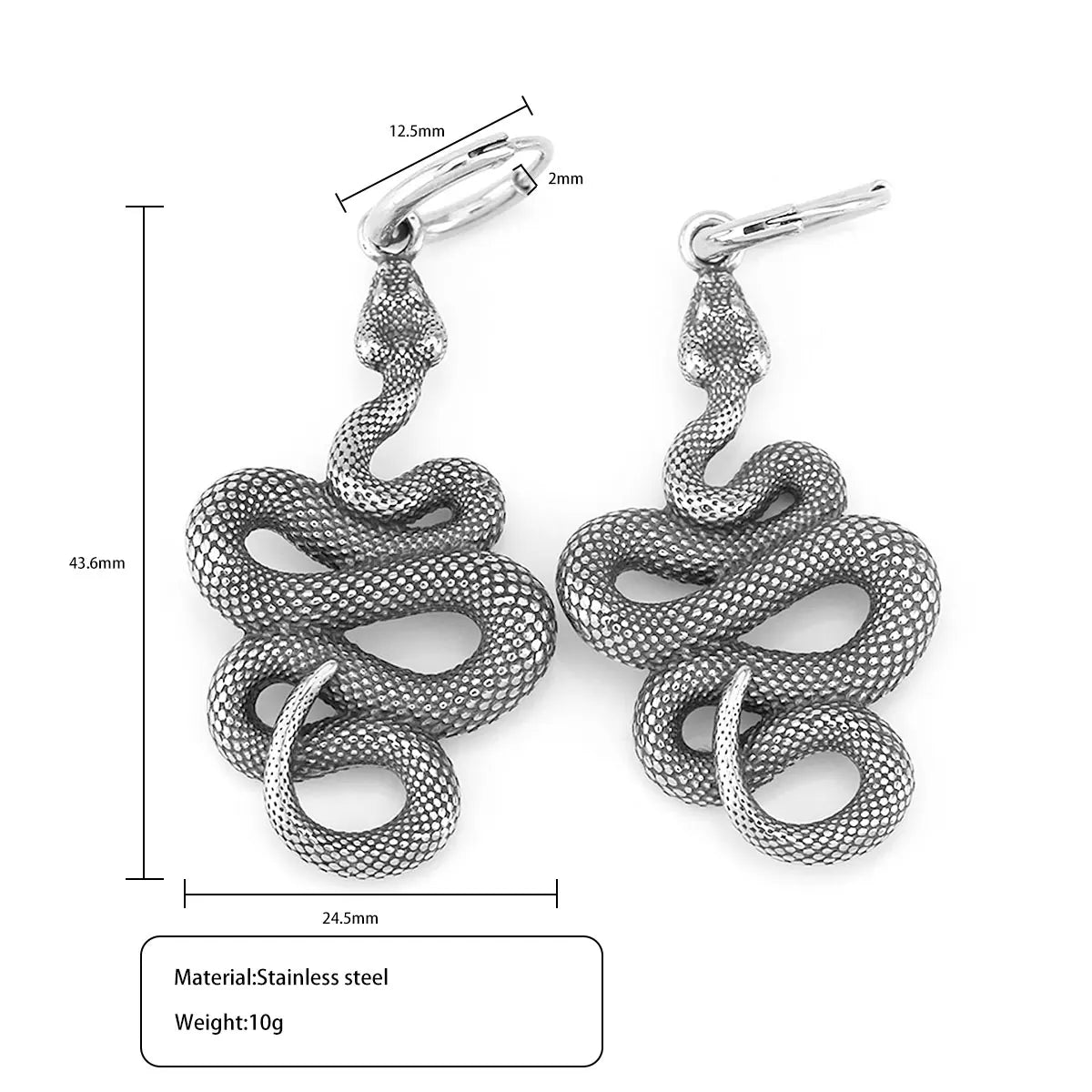 Factory direct skull earrings animal stainless steel earrings fashion jewelry for men and women wholesale