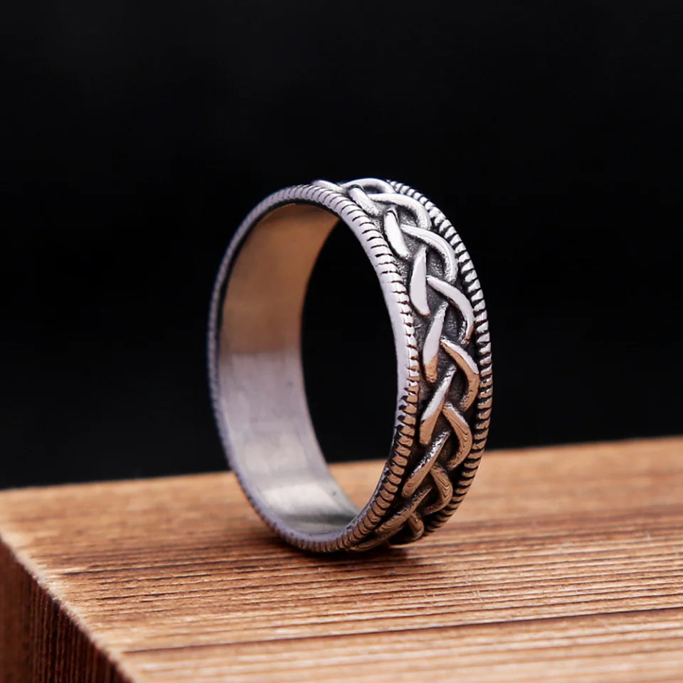 Vintage Viking Celtic Knot Ring Für Männer Frauen 316L Edelstahl Punk Mode Nordic Amulett Ringe Einfache Schmuck Dropshipping