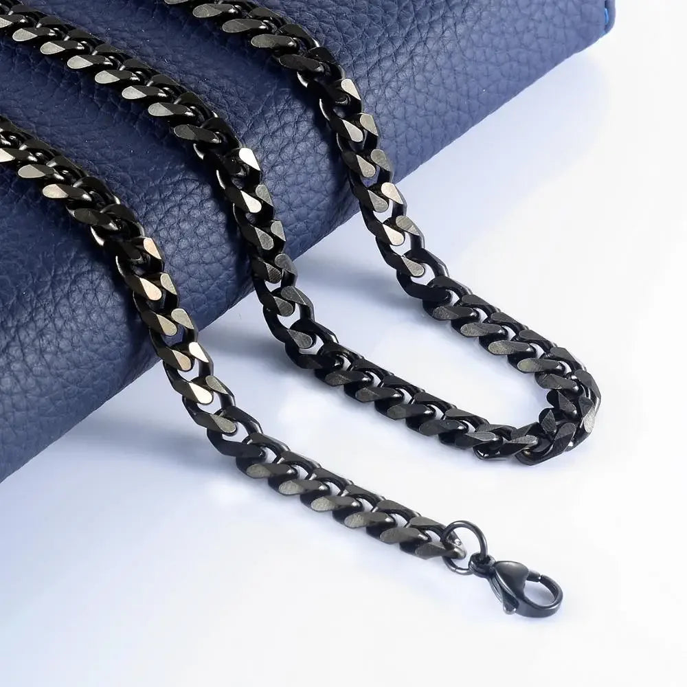 Hot Selling Men Stainless Steel Cuban Chain Fashion Customizable Necklace Jewelry