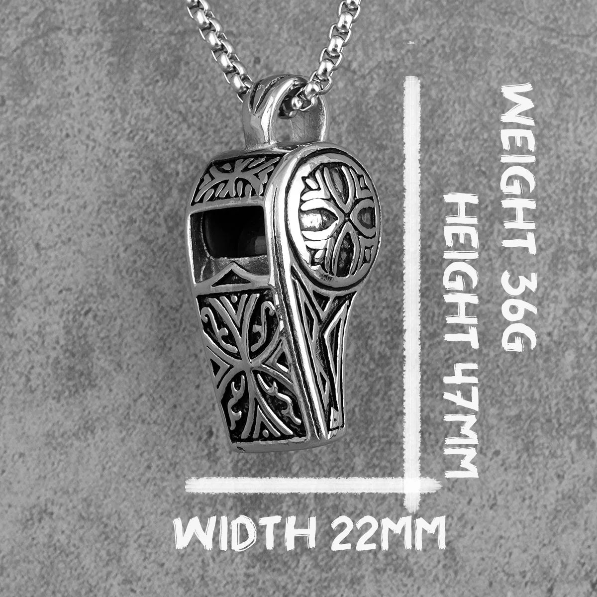 Whistle Vintage Long Men Necklaces Pendants Chain Punk for Boyfriend Male Stainless Steel Jewelry Creativity Gift Wholesale