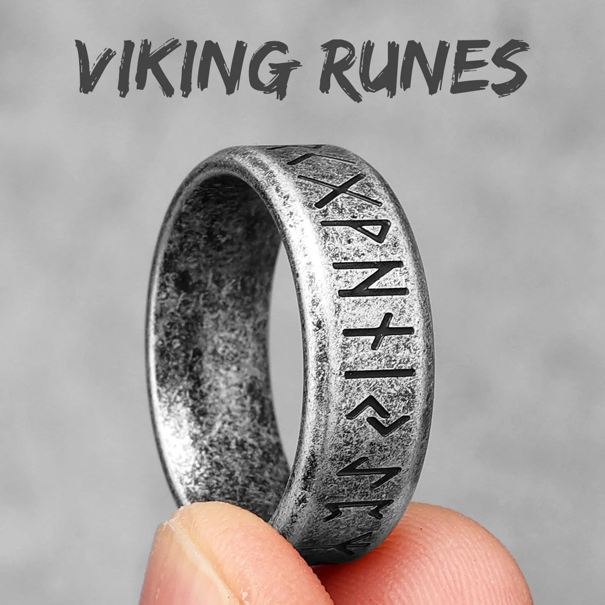 Anillos de acero inoxidable vintage con diseño de runas vikingas nórdicas y nudos celtas para hombre y mujer, joyería punk para motociclistas, regalo creativo al por mayor