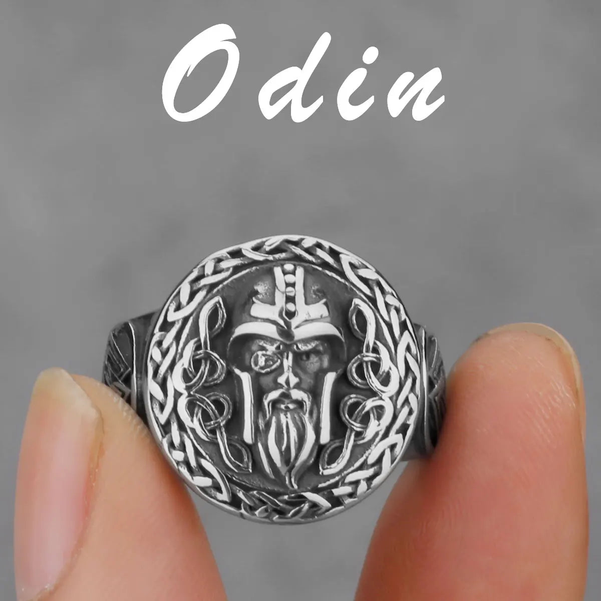 Nordic Viking Stainless Steel Compass Norwegian Rune Ring Viking All Kinds of Men and Women Rune Wolf Ring Jewelry Wholesale