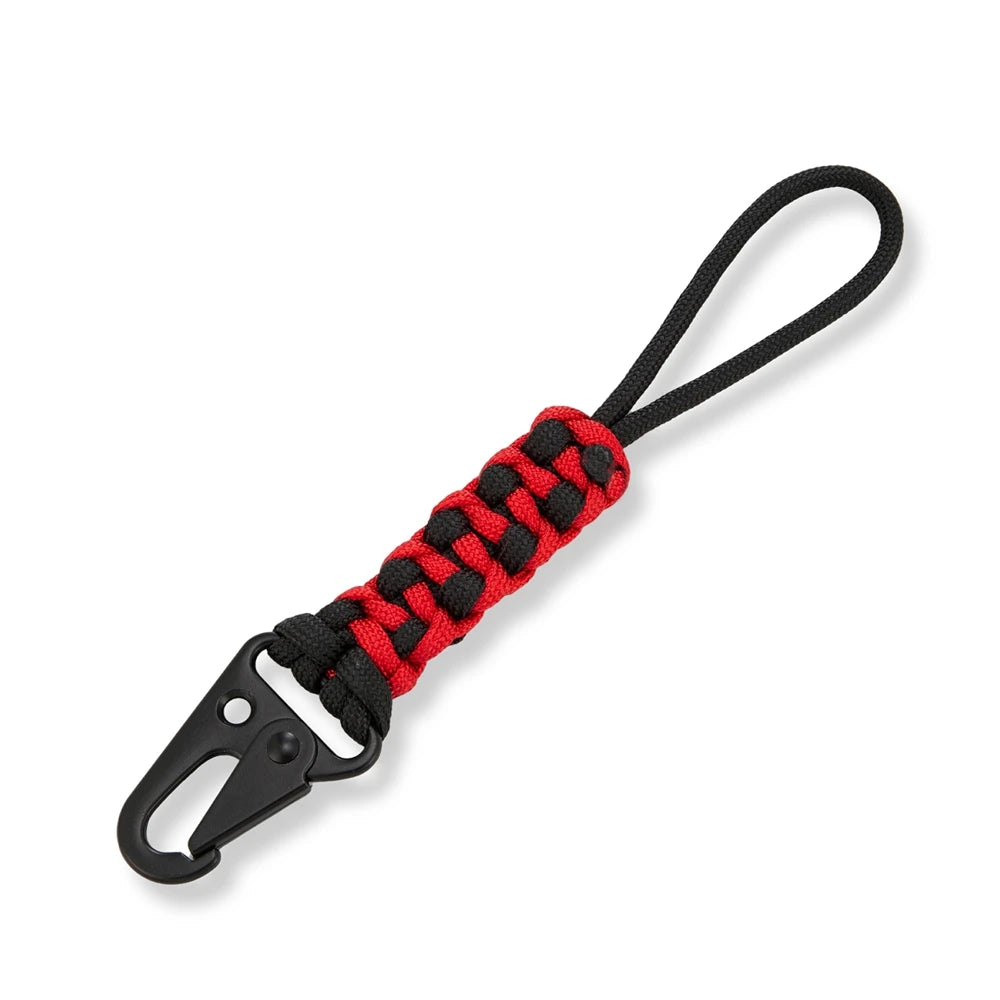 MKENDN Handmade Woven Knot Paracord Keychain Outdoor Rock Climbing Camping Rescue Emergency Survival Rope Metal Key Chains Gifts