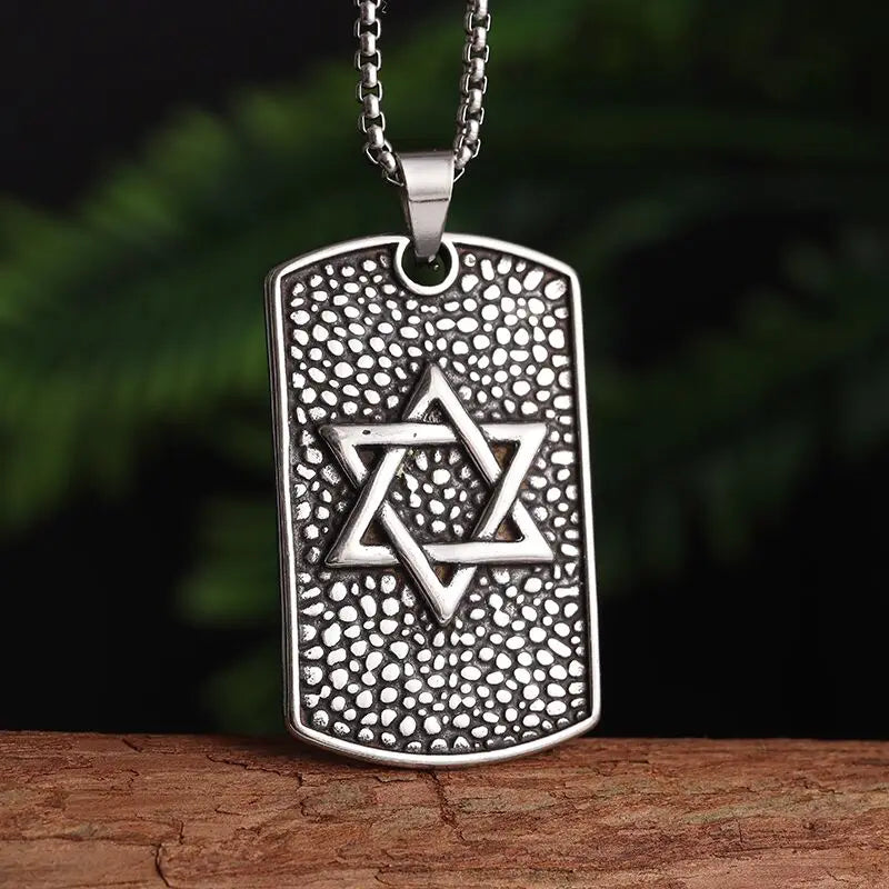 New Fashion Zircon Star of David Pendant Men Women Trend Charm Hexagonal Star Necklace Daily Casual Jewelry Gift