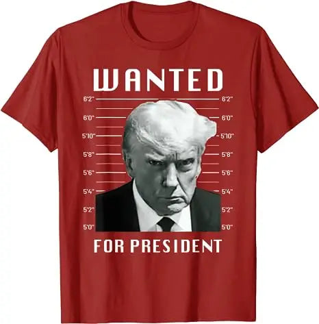 Se busca a Donald Trump para presidente en las elecciones de 2024. Camiseta con foto policial de Trump. Nunca te rindas. Pro Trump. Salva a los estadounidenses. Apoya a los fanáticos.