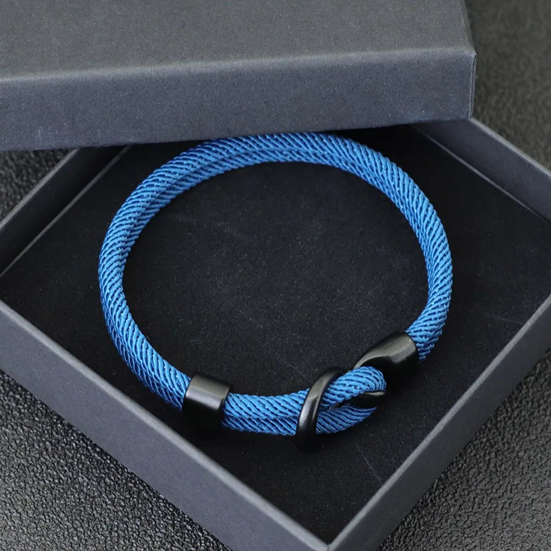 2024 Fashion Rope Bracelet Men Double Layer Outdoor Camping Braclet Homme Accessories Survival Paracord Braslet Gift For Him