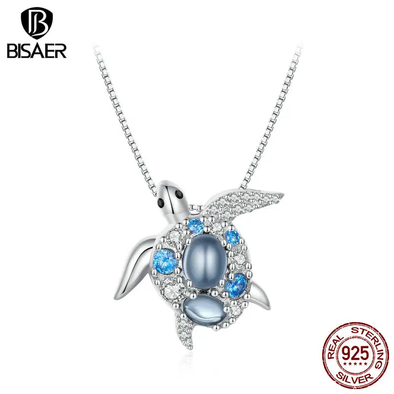 Diamond Shell Sea Turtle Necklace