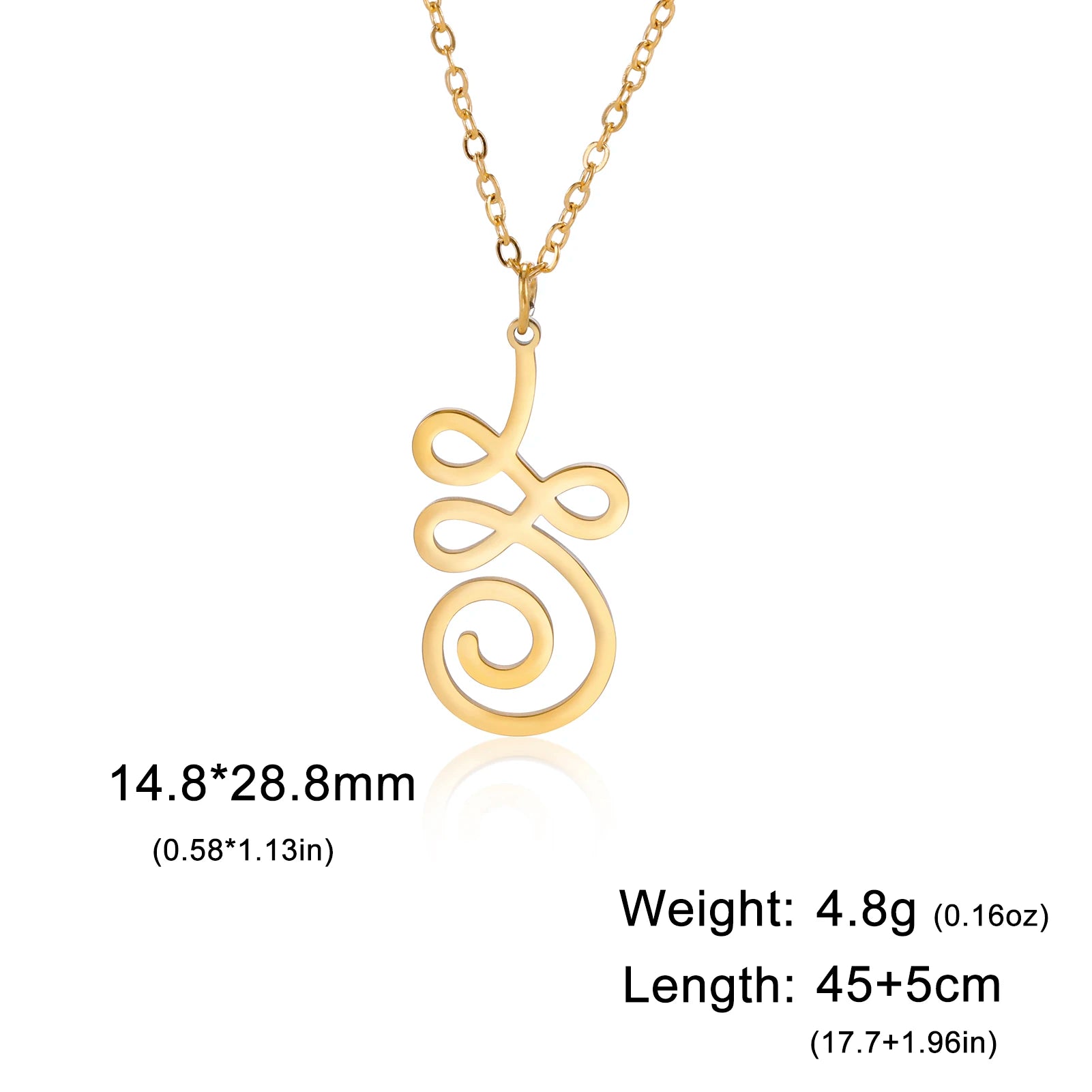 Dreamtimes Simple Design Vortex Carved Charms Spiral Swirl Pendant Necklace Chain for Gift Stainless Steel Jewelry Collares