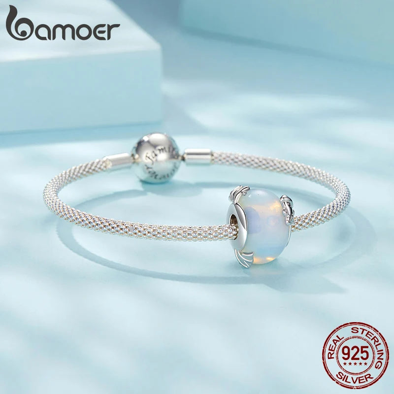 BAMOER Charm en argent sterling 925 massif avec motif arc-en-ciel de Noël pour bracelet original DIY Bamoer Charm pour la fabrication de bijoux SCC2948