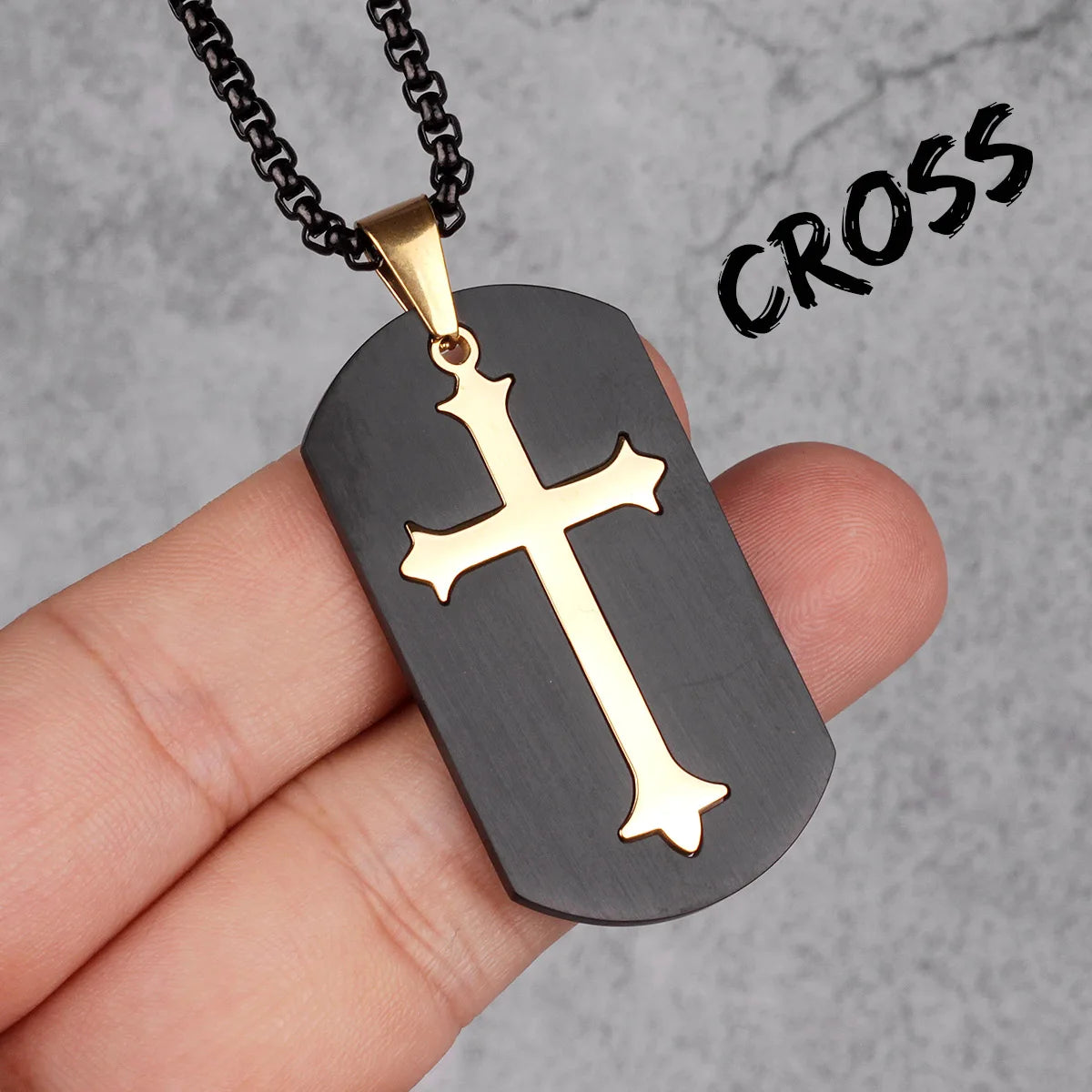 Religion Kreuz Halsketten 316L Edelstahl Männer Einfache Coole Kreuze Anhänger Kette Punk Rock Hiphop für Paar Schmuck Geschenk