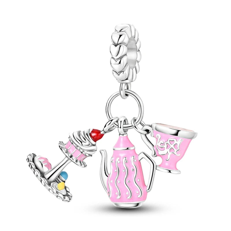 New 925 Sterling Silver Firefly Cat Animal Series Positioning Buckle DIY Fine beads Fit Original Pandora Charm Bracelet Jewelry