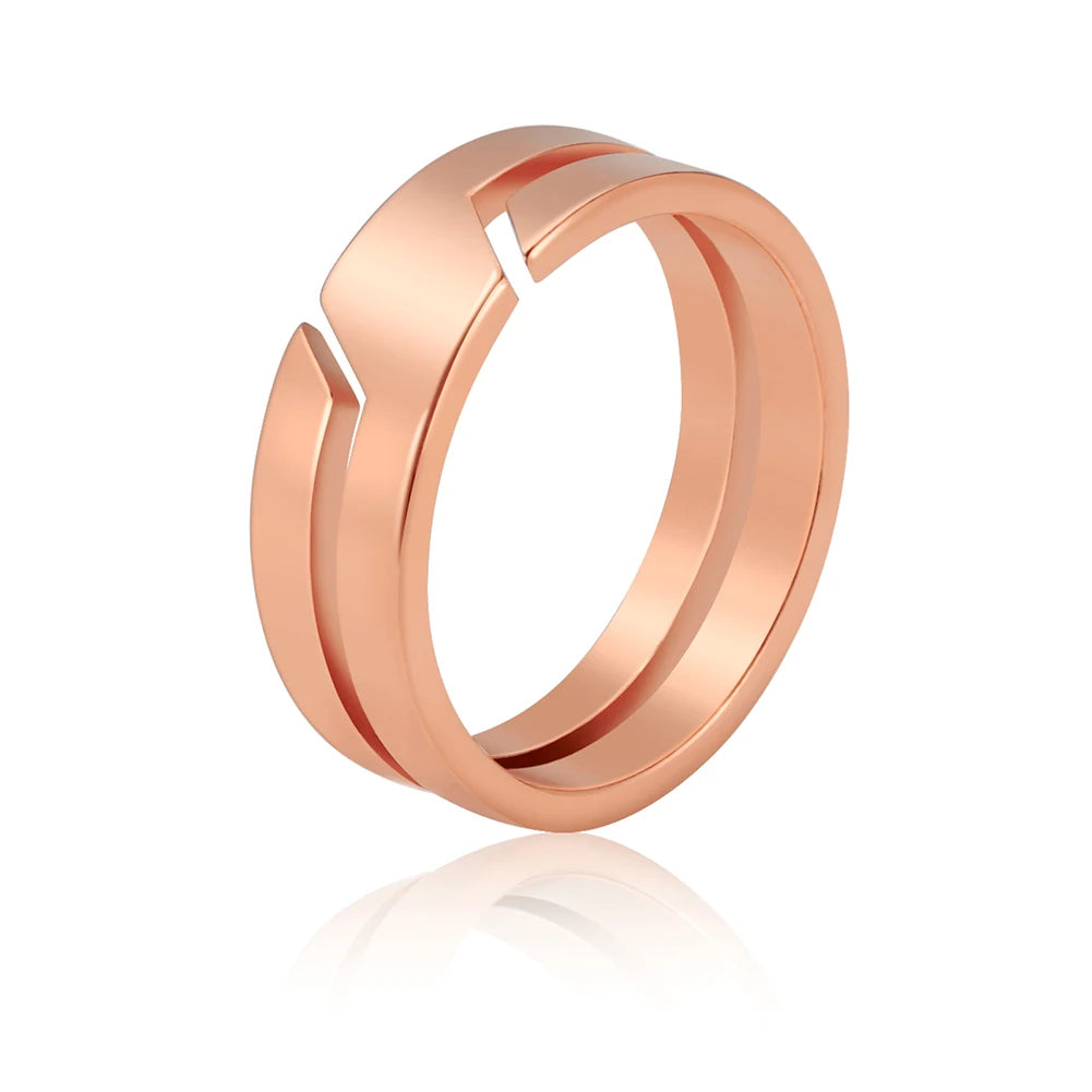 Bague de couple simple en acier inoxydable à la mode Dreamtimes pour hommes et femmes, bagues décontractées, bijoux, cadeau d'anniversaire de fiançailles 2023