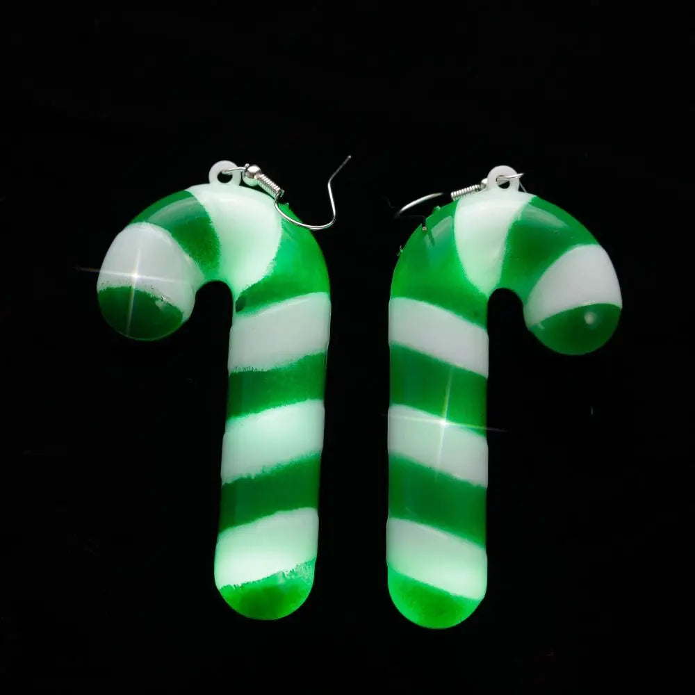 Boucles d'oreilles électriques Joyeux Noël Père Noël Arbre de Noël Clips d'oreilles pendantes Bijoux brillants Boucles d'oreilles pendantes LED Filles