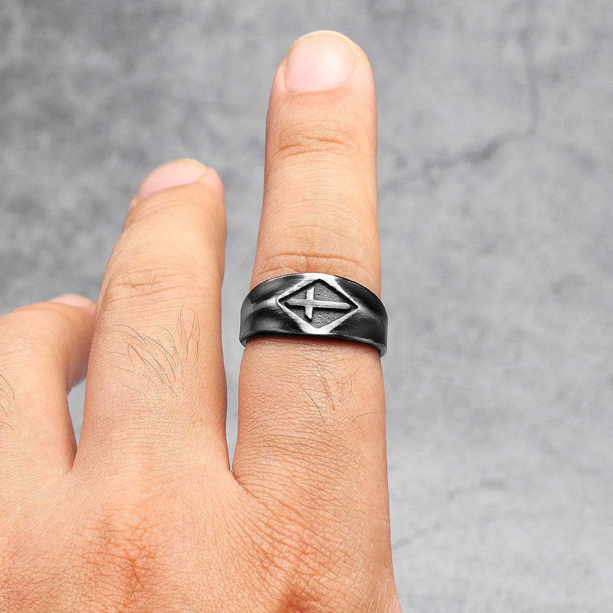 Bague rétro en acier inoxydable 316L pour homme, anneau simple, punk rock, rap, religion, pour cavalier, petit ami, bijoux, meilleur cadeau de Noël