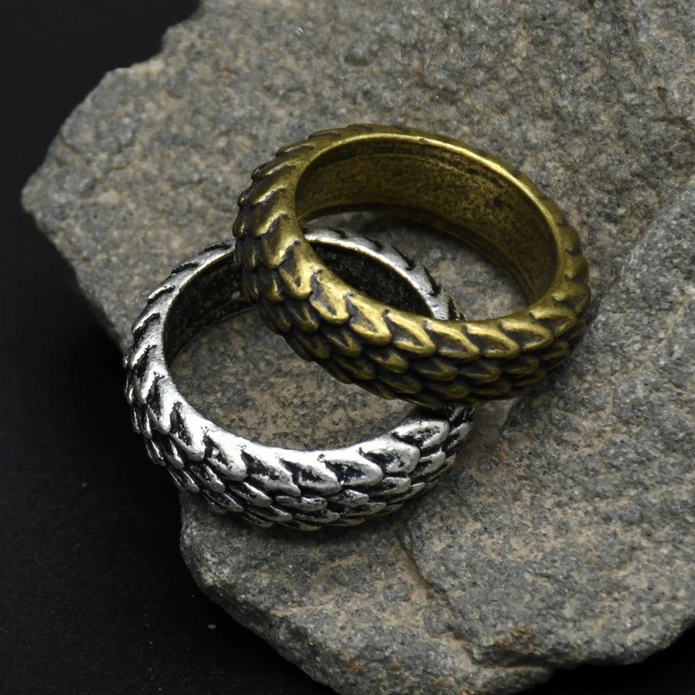 Bague rétro pour homme et femme, anneau en écailles de dragon viking, punk, hip hop, unique pour homme, petit ami, motard, bijoux, cadeau, livraison directe