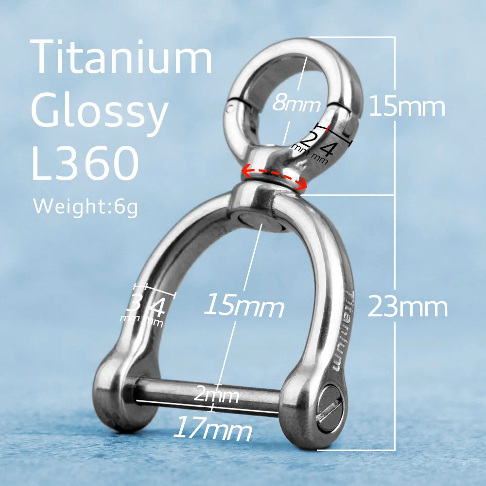 Luxury Titanium Car Keyring Horseshoe Buckle Lightweight Baked Color Keychain for Key Ring Holder EDC Tool Top Quality Best Gift