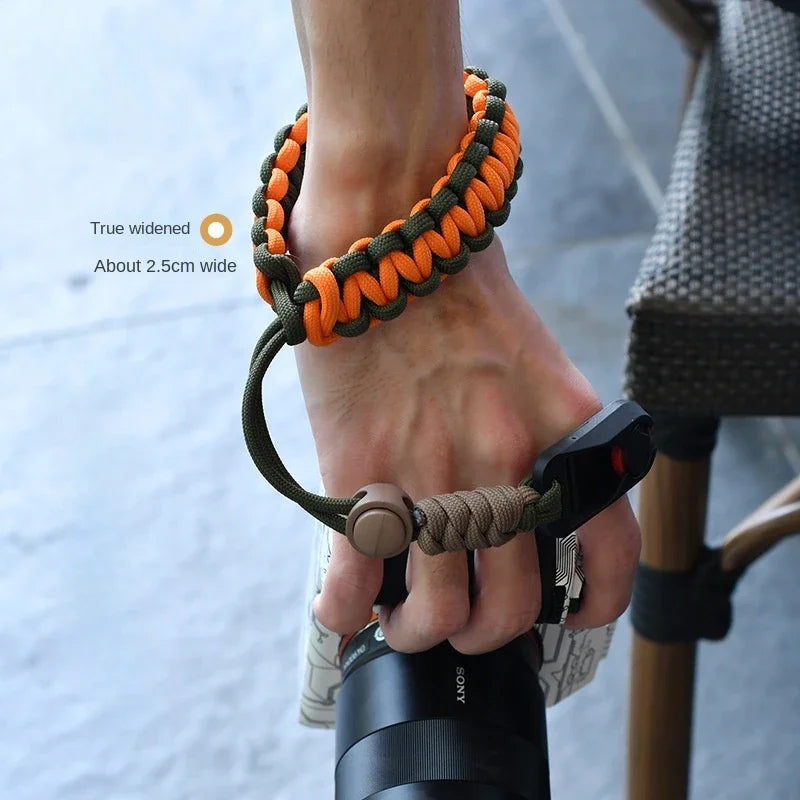 Outdoor Anti-lost Digital Camera Wrist Strap, Climbing Umbrella Rope Hand-woven Sling, Detachable Mobile Phone Paracord Lanyard