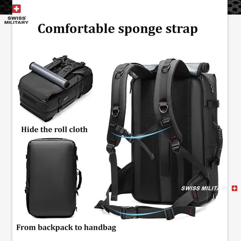 SWISS MILITARY Men Travel Backpack Waterproof 17 Inch Business Laptop Backpack Outdoors Climbing Anti-theft Luggage Bag Mochila