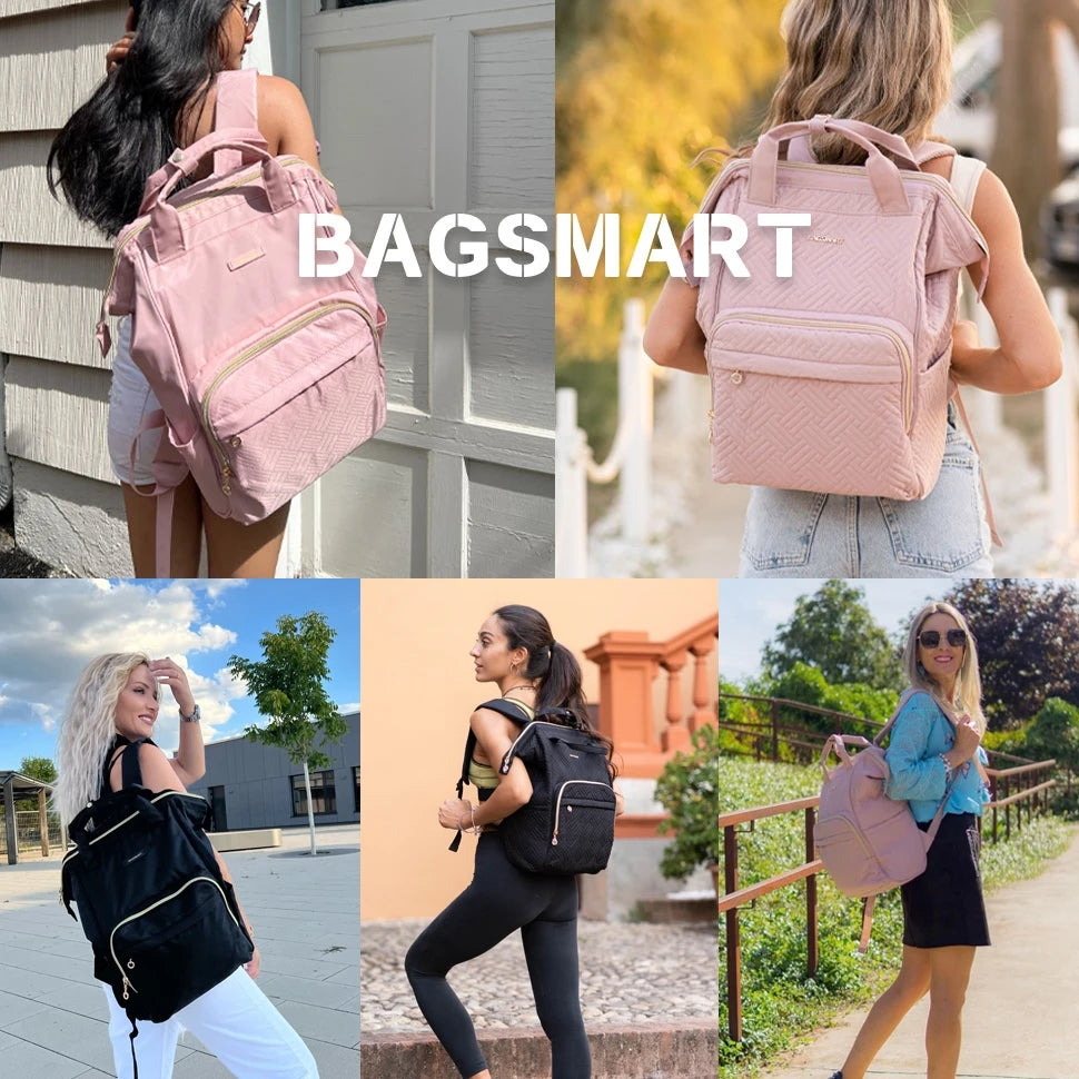 BAGSMART 50L School Bags for Girls 14-15.6inch Laptop Backpack for Women Travel Business Backpacks Cute College Schoolbag