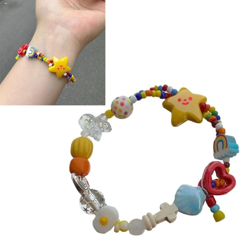 Pulsera de verano con cuentas de colores