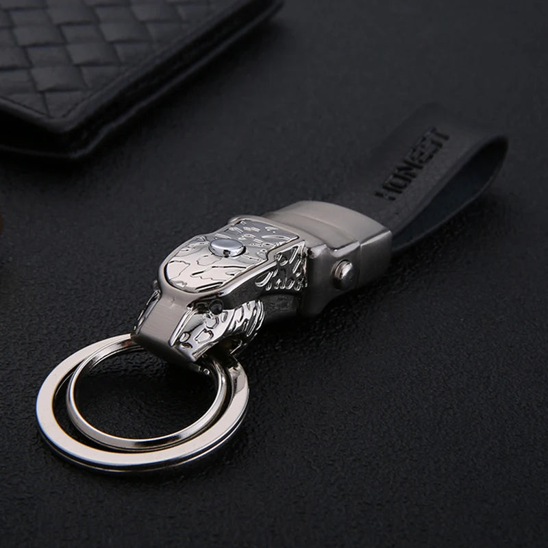 Luxury Keychains Men Women Car Key Chain for Key Ring Holder Jewelry Genuine Leather Rope Bag Pendant Custom Engraving Best Gift