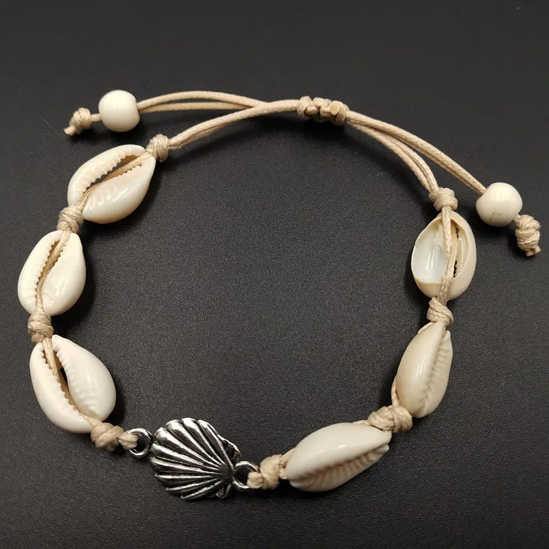 Bohemian Natural Shell Conch Imitation Pearl Starfish Pendant Bracelet For Women Fashion Beach Bracelets Birthday Jewelry Gifts