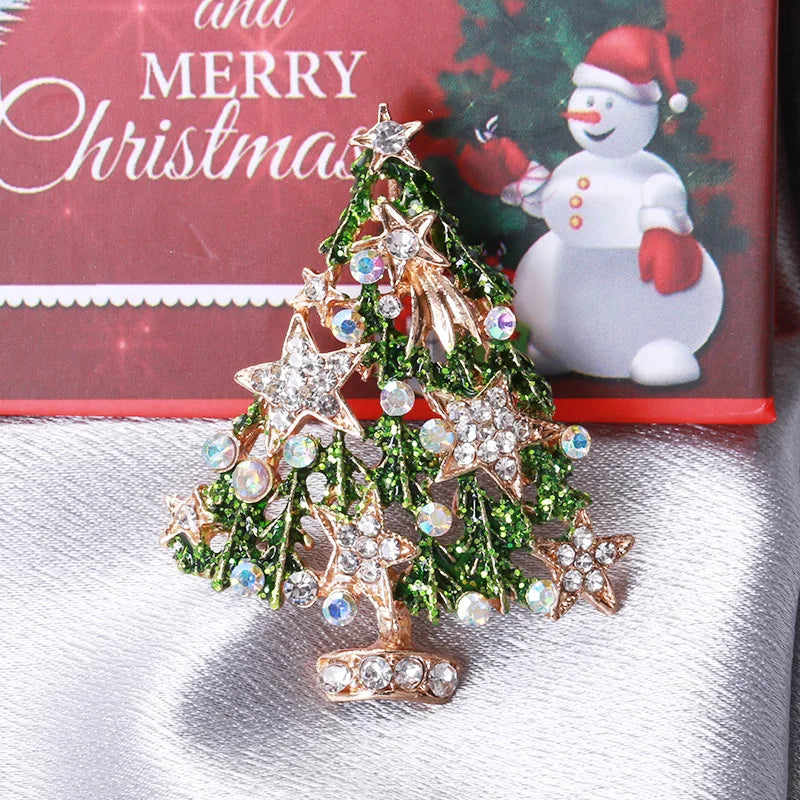 2023 Broches d'arbre de Noël Cadeaux en émail Fête de Noël Causal Bureau Charme Broches Bijoux Accessoires pour Femmes Hommes