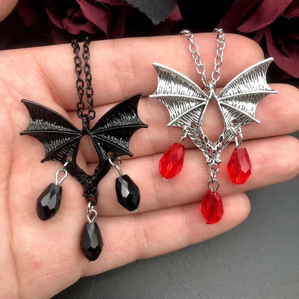 Colgante de murciélago vampiro, colgante de vampiro, joyería gótica, accesorios góticos, accesorio alternativo, regalos alternativos, loco, Halloween, espeluznante