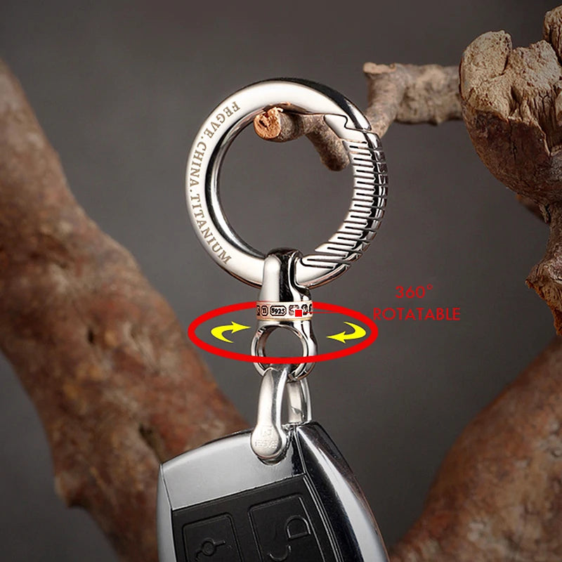 Luxury Titanium Keychain Men Women Car Key Chain EDC Pure Titanium for Key Ring Holder Buckle Best Gadgets New Car Gift Jewelry