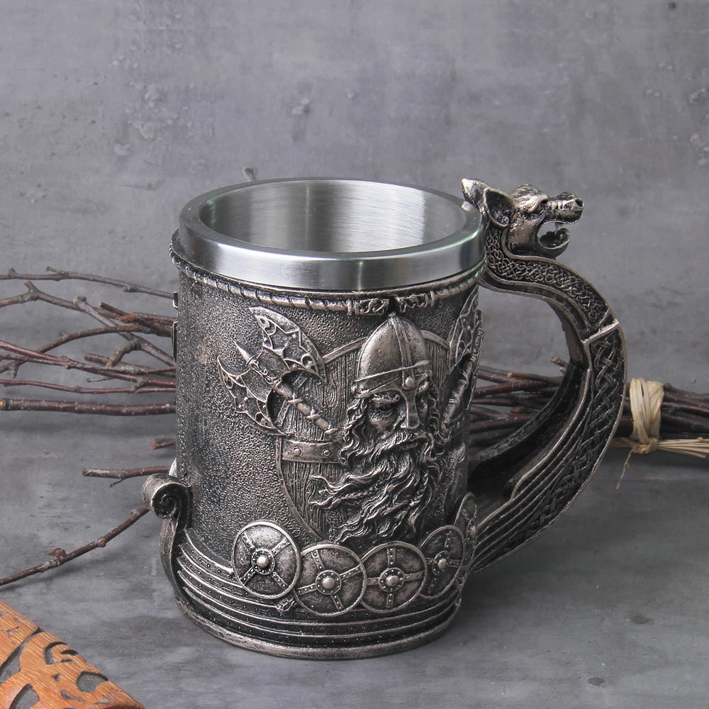 Vintage Viking Style Beer Mug
