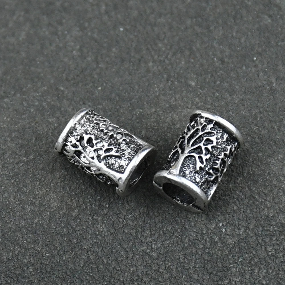 1pcs Tree Of Life Small Beads For Hair Beard Braids Making Bracelet Viking Accessories Charms Diy Jewellery Craft