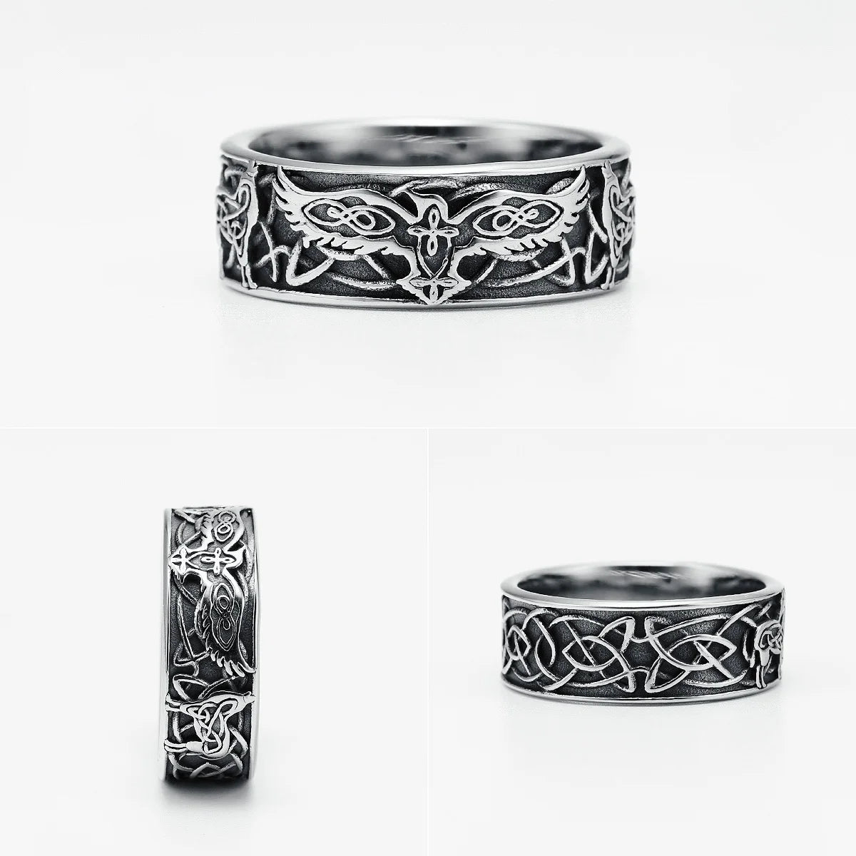 Phoenix Totem Ring 316L Stainless Steel Men Auspicious Rings Trendy for Biker Male Friend Jewelry Creative Gift Dropshipping