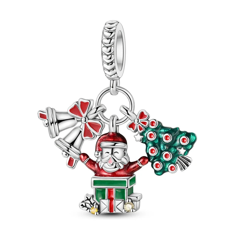 New 925 Sterling Silver Cross Love Clover Castle Elephant Beads Charms Fit Original Pandora Bracelets Women Jewelry DIY Gift