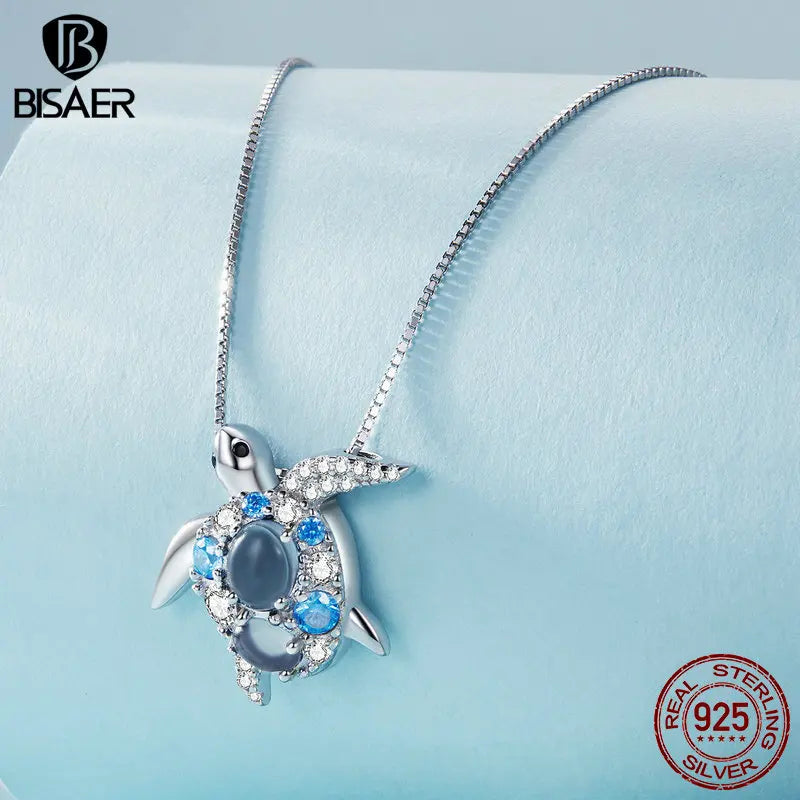 Diamond Shell Sea Turtle Necklace